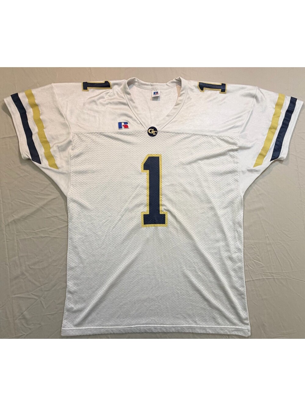 Vintage Russell Athletic Georgia Tech Yellow Jackets #1 Jersey XL USA